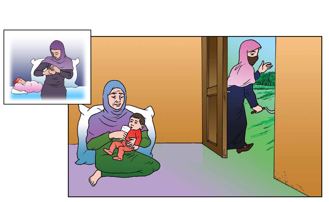عنما تكون الأم المرضع بعيدة عن طفلها.png